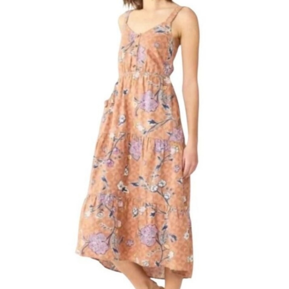 Sonoma Peach Floral Maxi Sun Dress Womens XXL NEW TAGS